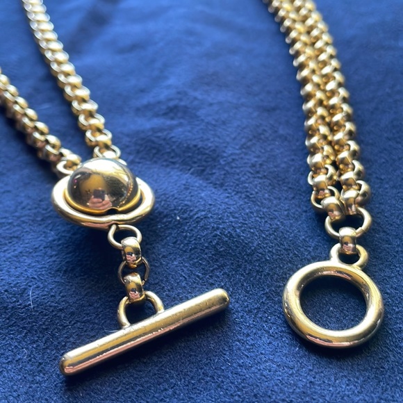 Two Strand Gold Necklace - Picture 4 of 5